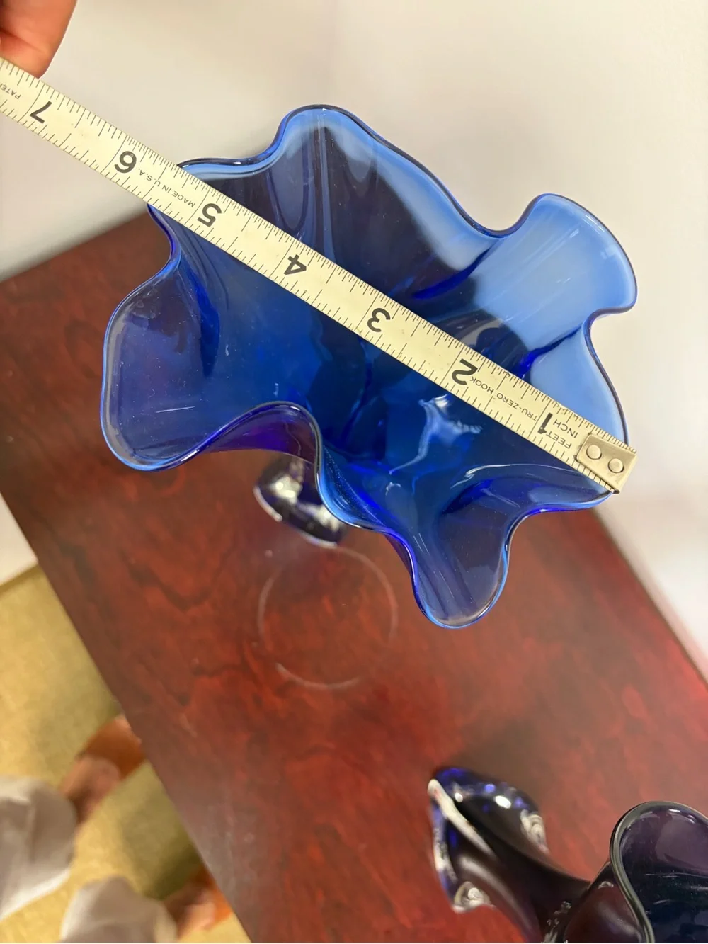 Michael Winfisky Handmade Fluted Glass Vases — Pink, Cobalt Blue, and Purple